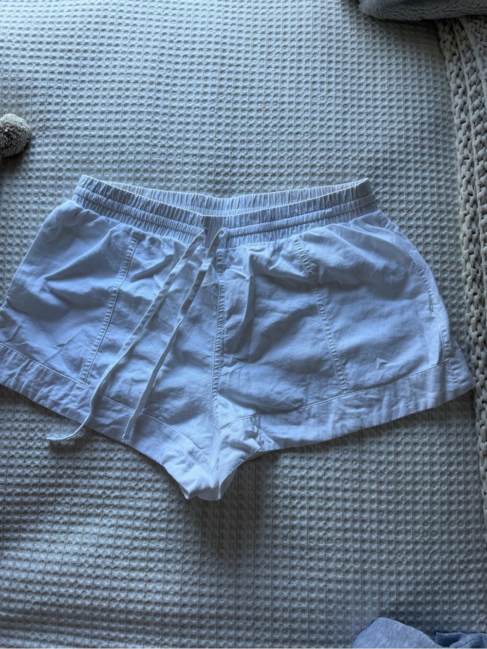 Universal Thread White Drawstring Linen Shorts (Target)